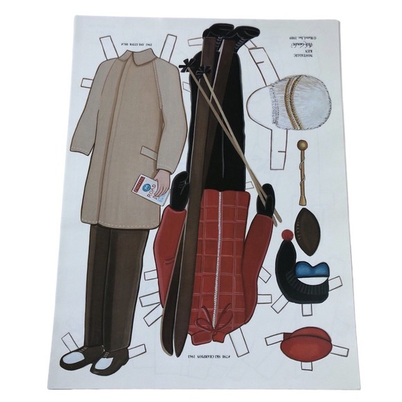 VTG Ken (of Barbie) Paper Doll By Peck Gandre Nostalgic 1989 Uncut Paper Clothes - Picture 15 of 16